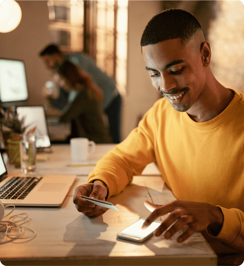 Person working on laptop