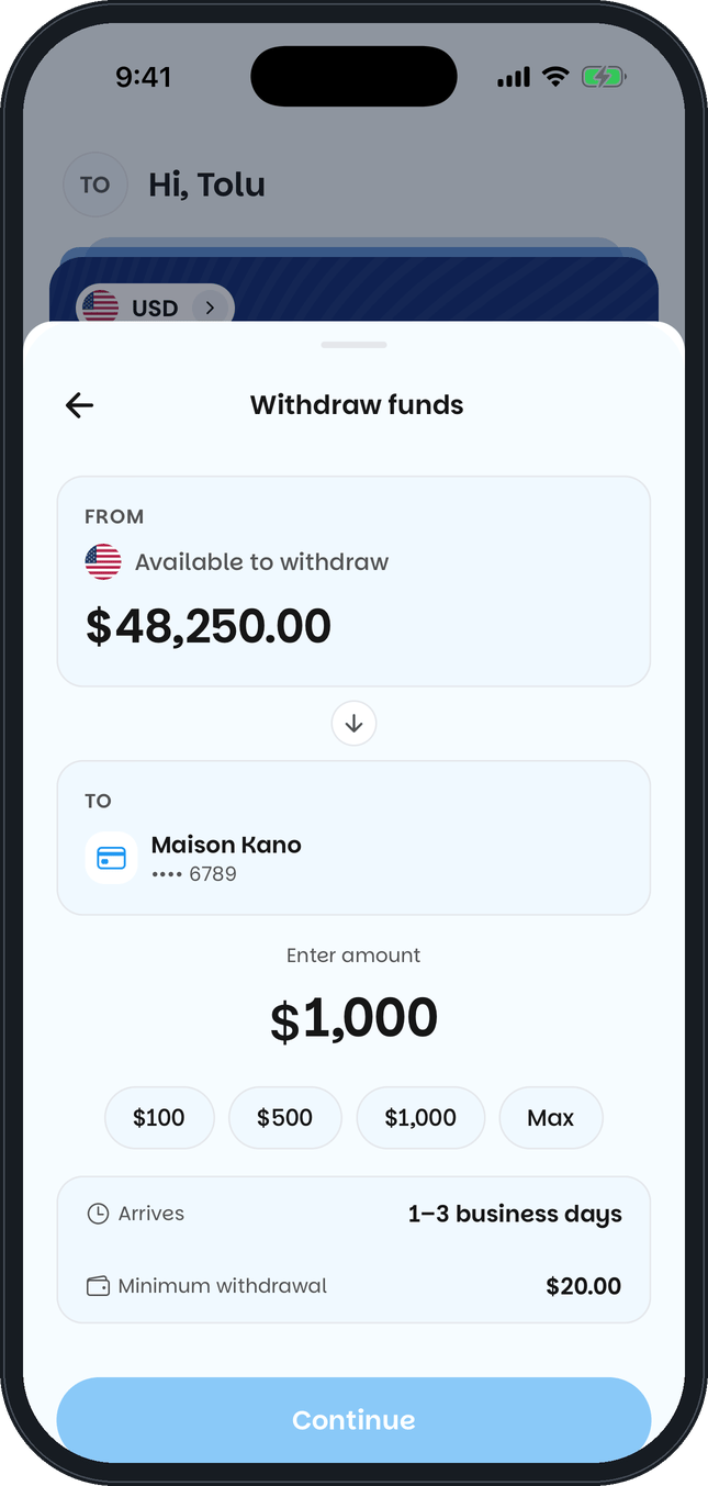 Khaime app withdrawal screen