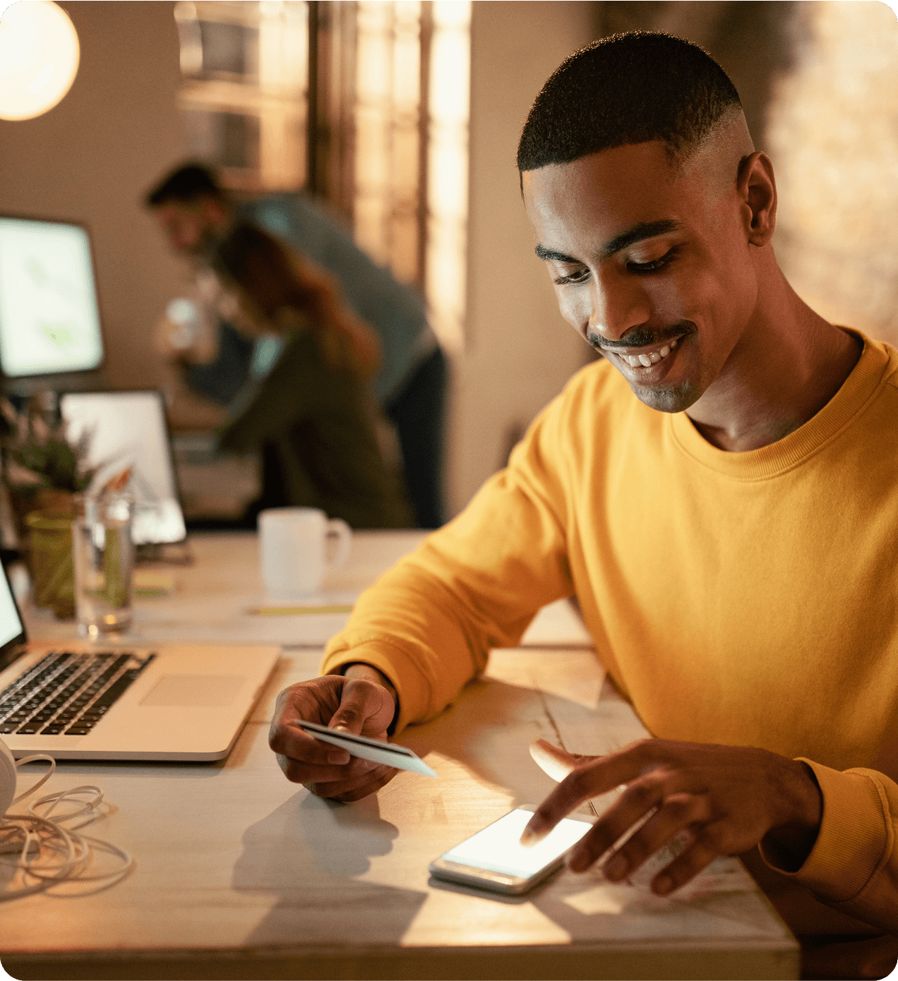 Person working on laptop